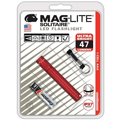 Maglite Solitaire Led 1-cell Aaa Linterna Rojo.