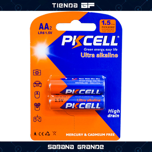 Bateria Pkcell Ultra Alkalina Aa 2 Pzs Somos Tiendagf