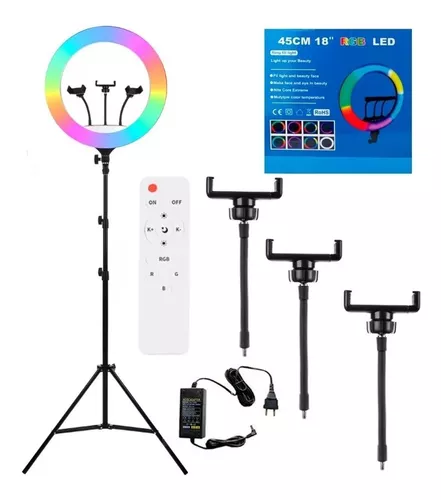 Aro De Luz Led Grande 26cm T+ripode+ Base Celular