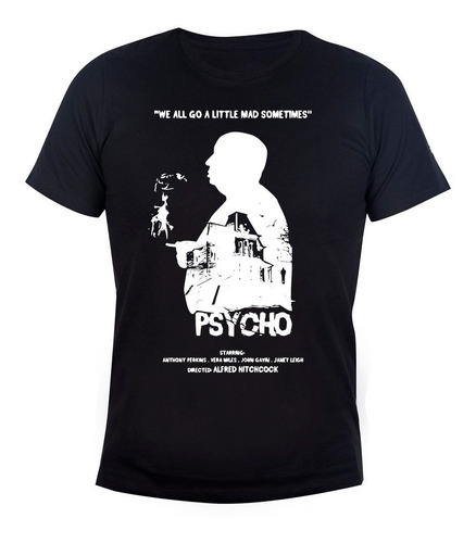 Remera Hombre Algodón Psicosis Película Hitchcock