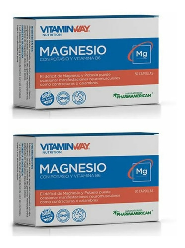 Suplemento Magnesio - Vitaminway - Pack De 2 Cajas X 30 Cap 