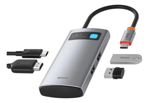 Hub Usb Adaptador Convertidor De Tipo-c A Hdmi + Pd C Cargar