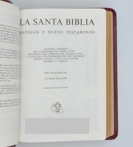Imagen 4 de 10 de Biblia Antigua Versión Valera 1602 Compacta Piel Marron