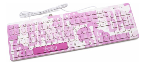 Barbie Teclado Usb Wired Keyboard Importado