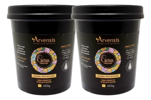 Kit Arvensis 2 Geleia Ativadora De Cachos Alt. Fix. 450g