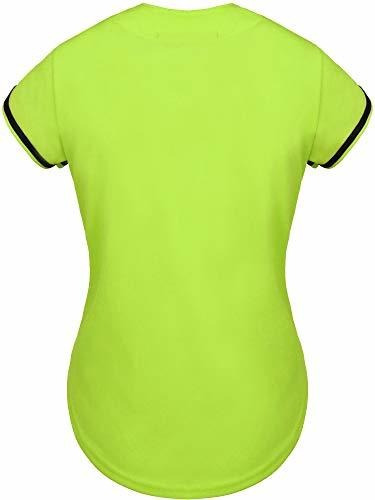Imagen 4 de 5 de Sombrero Y Más Allá Mujeres Botón De Béisbol Tee Short Sleev