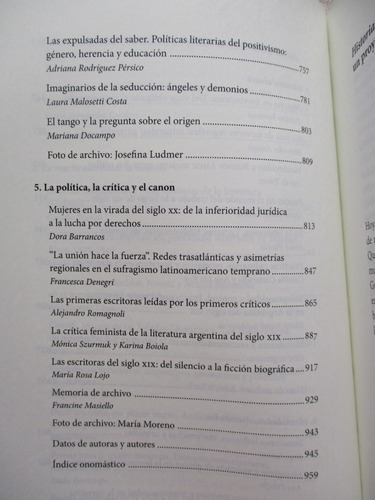 Imagen 7 de 10 de Hist Feminista De La Literatura Argentina 1 Otros Comienzos