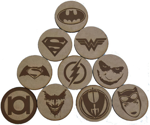 Portavasos Mdf Alusivos Logos Dc