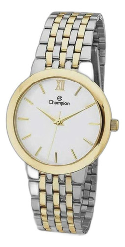 Relógio Feminino Champion Prata Dourado Prova Dágua Original Cor do fundo Branco