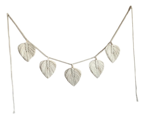 Tapiz De Macramé Para Colgar En La Pared, Diseño De Hojas