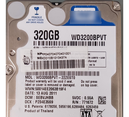 Disco Duro Hdd 320 Gb 2.5''