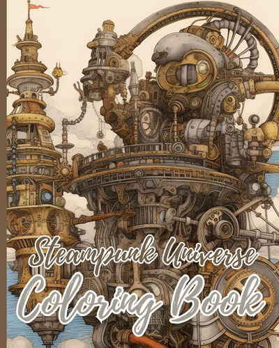 Steampunk Universe Coloring Book For Adults: Creative Haven 