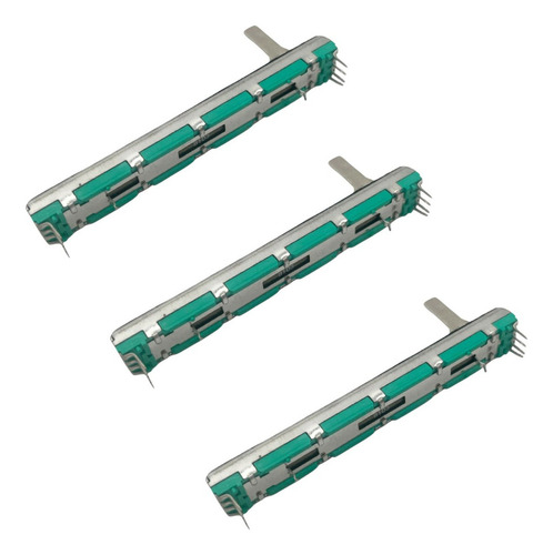 3 X Potenciometro Lineal Deslizable B103 10k 75mm Fader 8p