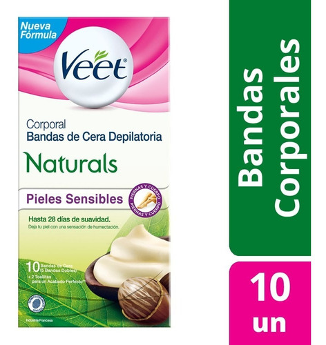 Veet Banda Depilatoria Facial Easy - Gelwax Naturals X20 Un