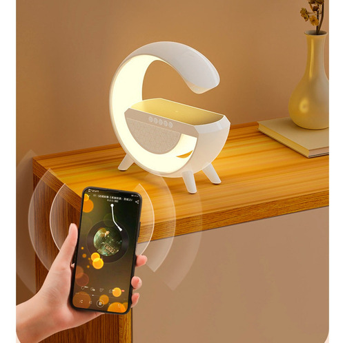 Bocina Intouch Peru Lampara Inteligente G portátil con bluetooth blanca 5V
