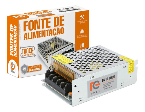 Fonte Chaveada Colmeia 12v 05a 60w Fc Fontes Bivolt         