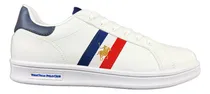 Comprar Tenis Blancos Hombre Azul Rojo Polo Casuales
