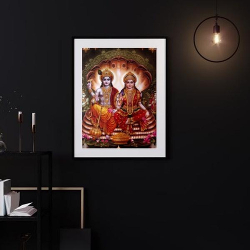 Quadro Decorativo Lakshmi E Vishnu - 60x48cm