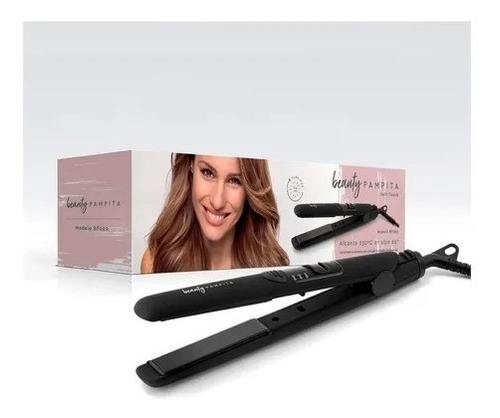 Imagen 2 de 3 de Planchita Soft Touch Pelo Negro Con Placa De Cerámica