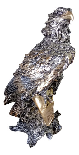 Águila Alcón Ave C/ Salmón 40 Cm Metálico