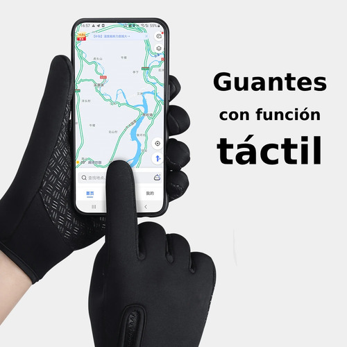 Guantes Termicos Con Dedo Tactil Y Silicona Antideslizante