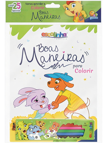 Boas Maneiras Para Colorir - Kit Livro + Lápis de Cor (Escolinha Todolivro), de © Todolivro Ltda.. Editorial Brasileitura, capa mole em português, 2020
