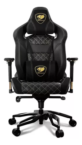 Cadeira de escritório Cougar Armor Titan Pro gamer ergonômica preta e royal  com estofado de couro