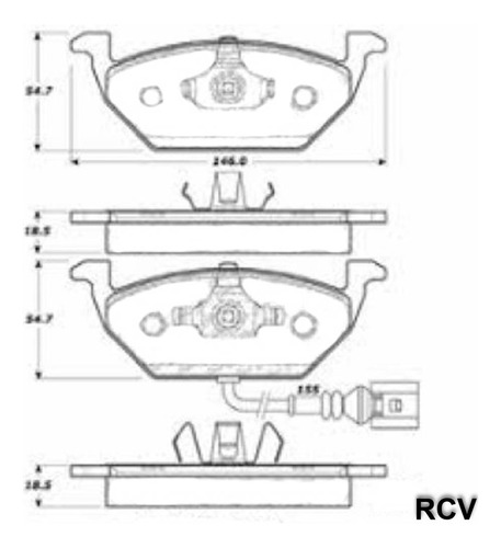 Balatas Disco  Delantera Para Volkswagen Jetta Clasico  2002