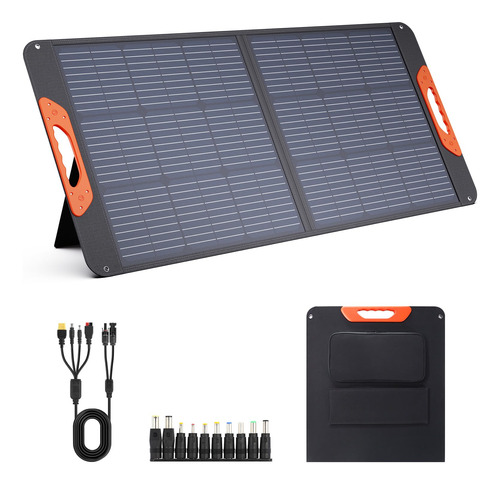 Panel Solar Portatil 100 W Cargador Monocristalino Plegable