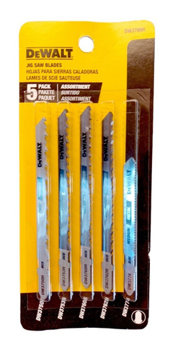 5 Hojas Sierra Caladora Madera Dewalt Universal Dw3795h