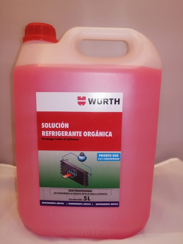 Refrigerante Anticongelante Wurt Organicoal 33% 5l L46