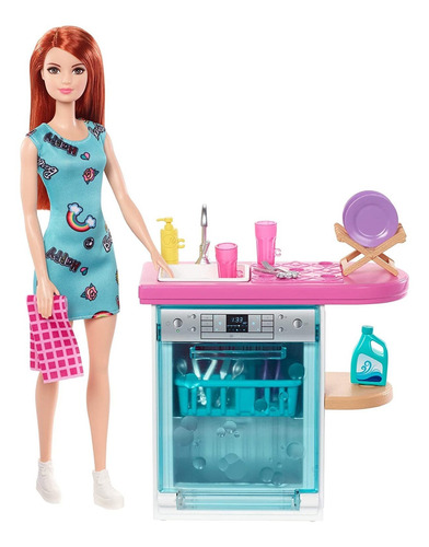 Muebles De Interior Barbie, Playset, Cocina, Lavavajillas