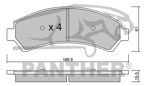 Balata Akebono Act726 Del Chevrolet Blazer T10 2005