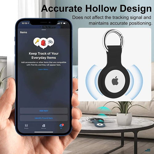 Imagen 4 de 7 de Funda De Silicona Compatible Con Airtag Con Funda