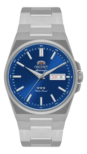 Relógio Orient Elegance 3 Stars Yn6ss020 D1sx Prateado Azul