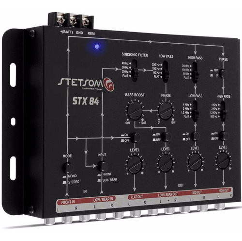 Crossover Stetsom Stx84 4 Vias Som Automotivo Mono Stereo