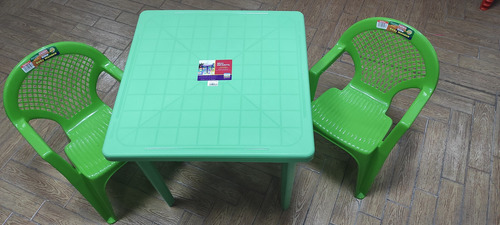 Imagen 5 de 10 de Mesa Infantil Desarmable Con Dos Silla Plástica