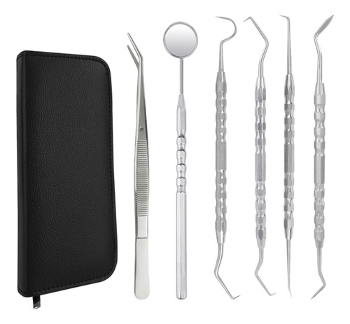 Set De 6 Herramientas De Limpieza Dental De Acero Inoxidable