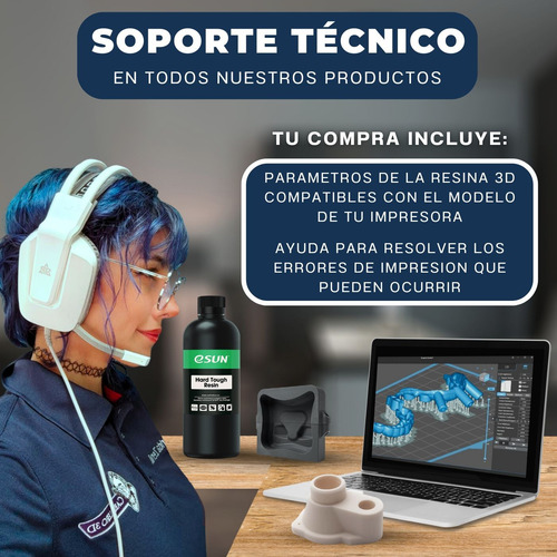 Resina Para Impresora 3d Resistente Dura Esun Hard Tough 1kg