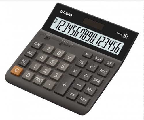 Casio Dh-16bk 16digitos Calculadora De Escritorio Dual Color Negro