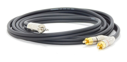 Imagen 4 de 4 de Cable Mini Plug Stereo A 2 Rca Profesional Low-noise Full