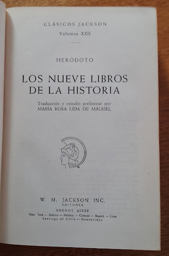 Los Nueve Libros De La Historia Heródoto  Ed. Jackson 