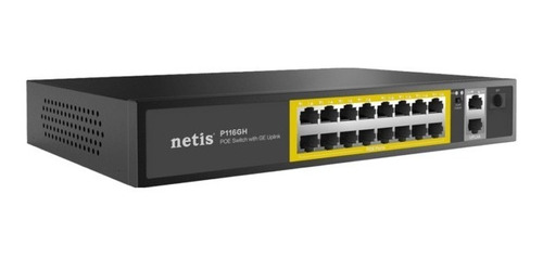 Switch 16 Puertos Gigabit Poe Netis (mod. P116gh), 16 Fe Poe