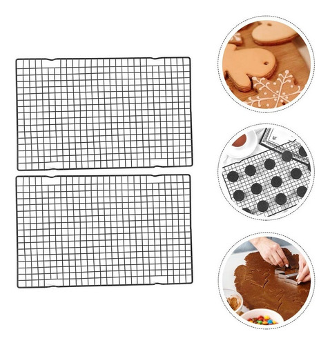 Ff Rede Churrasco Para Bolos Pão 40x25x2cm 2 Peças