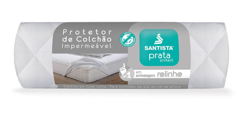 Protetor Colchão Queen Impermeável Santista Prata Protect