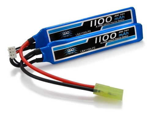 Bateria 7,4v Lipo 2s 1100mah 20c Airsoft Aeg M4 Rifle 7.4v