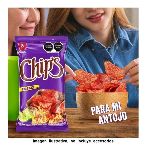 Papas Chips Fuego Chile Y Limón 100 G
