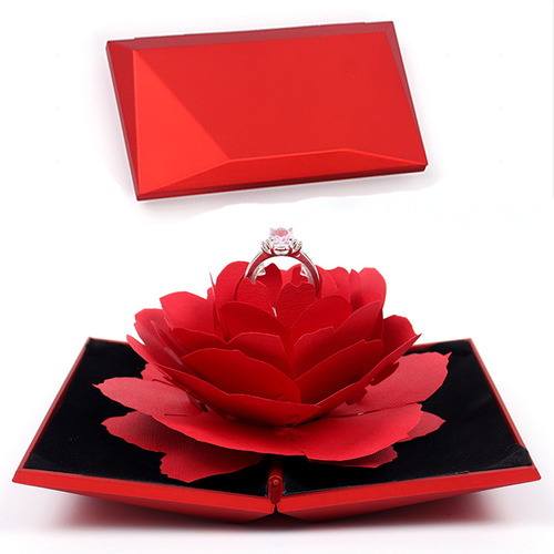 Caja De Rosas 3d Plegable, Caja De Regalo Para El Día De San