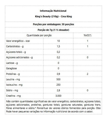 King´s Beauty (210g) - Sabor: Frutas Vermelhas