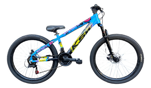 Bicicleta Ksw Brabo Freeride Aluminío Aro 26 Freios A Disco Azul 13.5